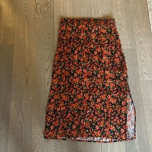 Floral midi skirt